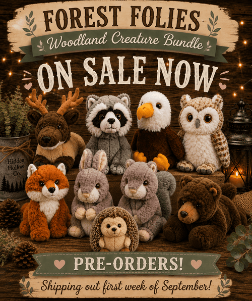 Forest Follies Mystery Box – Choose Your Woodland Friend 🌲🦊🐻 - The Hidden Hollow Co.