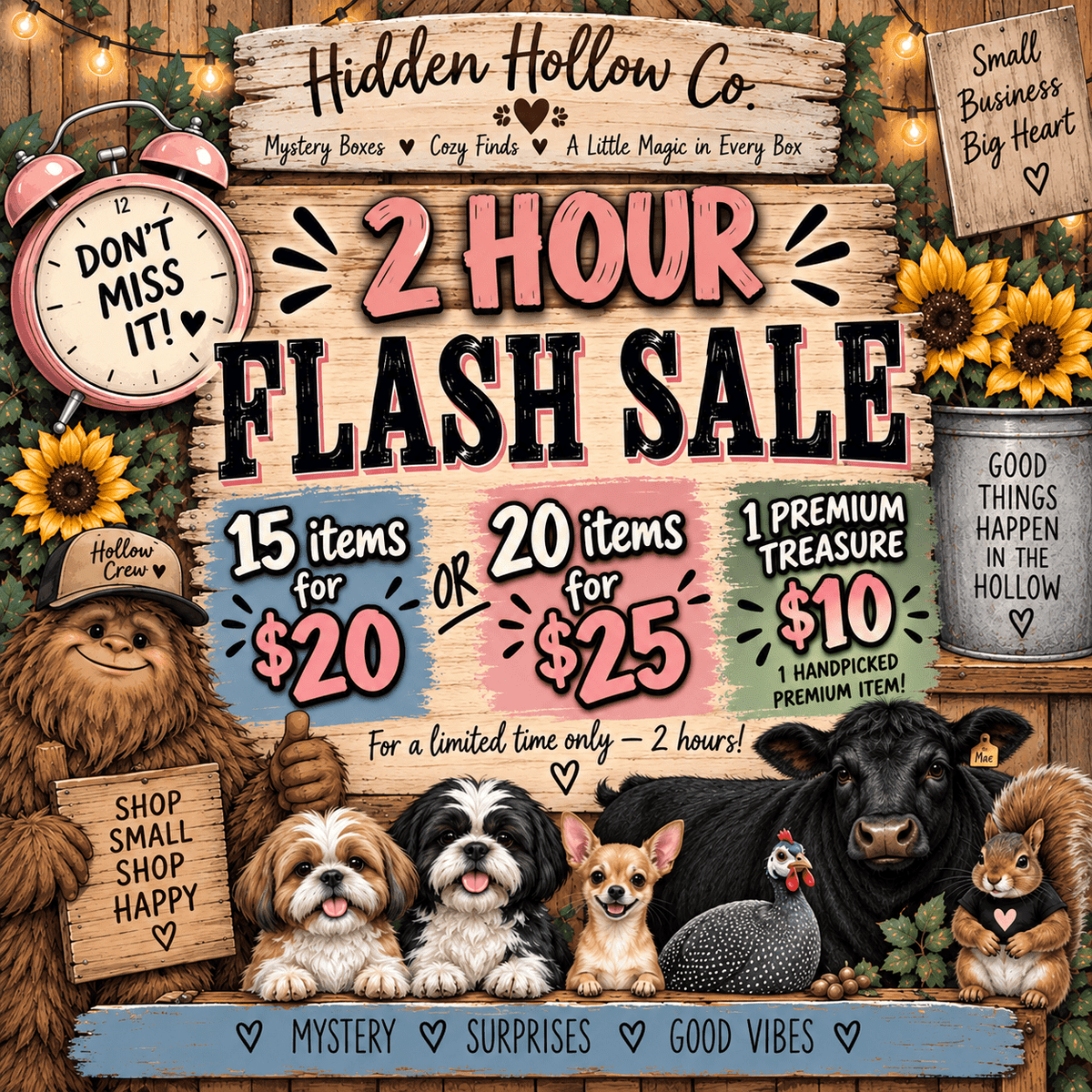 Name Your Hollow Box – Flash Sale Mystery Box - The Hidden Hollow Co.