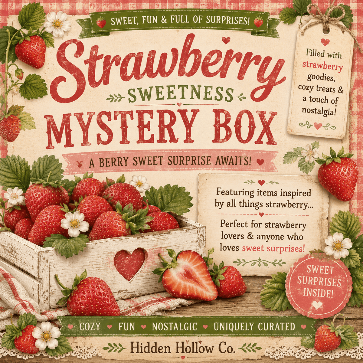 🍓 The Strawberry Patch Box - The Hidden Hollow Co.