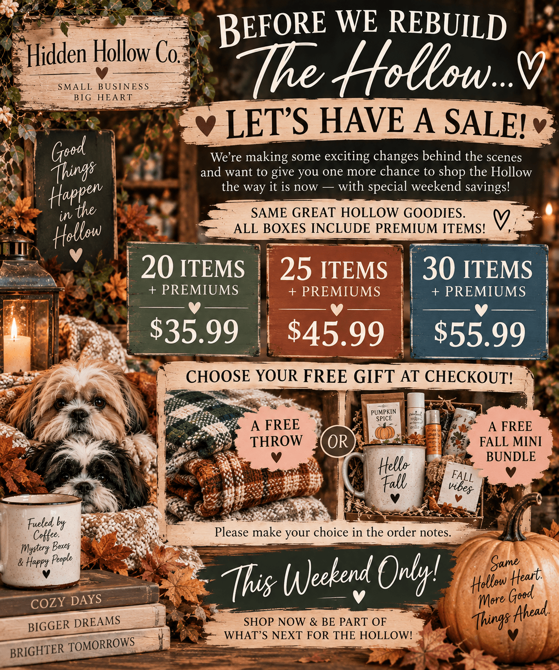 🇺🇸 Weekend sales event for 09/18-09/20 - The Hidden Hollow Co.